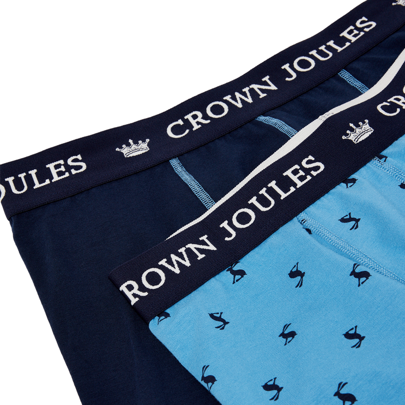 Joules Crown Joules Cotton Boxers 2 Pack - Blue Hare-2